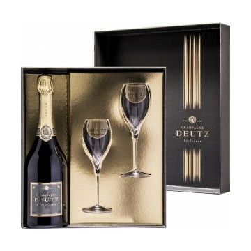 Champagne Deutz - Brut 'Classic' - Bouteille (75cl) in geschenkdoos met 2 flutes