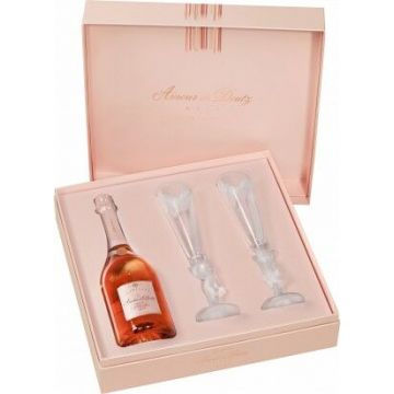 Champagne Deutz - Amour de Deutz  Rosé (2008) - Bouteille (75cl) in geschenkdoos met 2 flutes